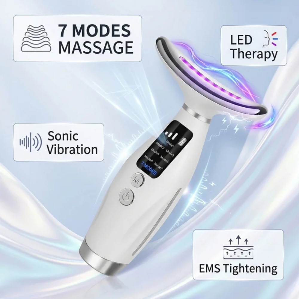 جهاز تدليك للوجه والرقبة مع 7  - مراجعة Skincare Glowing وسعره